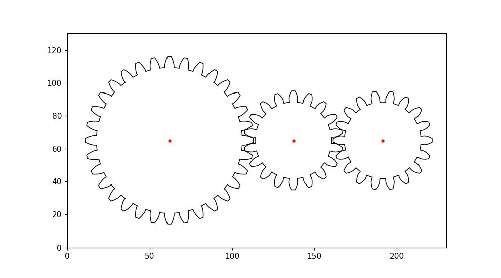 Wooden gear train diagram